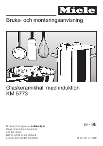 Bruksanvisning Miele KM 5773 Häll