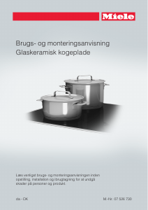 Brugsanvisning Miele KM 5803 Kogesektion