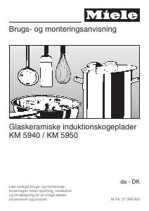 Brugsanvisning Miele KM 5940 Kogesektion