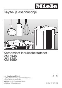 Käyttöohje Miele KM 5940 Keittotaso