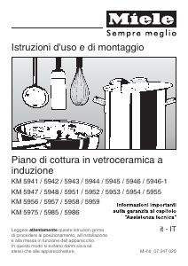 Manuale Miele KM 5942 Piano cottura