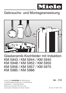 Bedienungsanleitung Miele KM 5943 Kochfeld