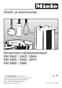 Käyttöohje Miele KM 5943 Keittotaso