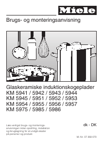 Brugsanvisning Miele KM 5944 Kogesektion