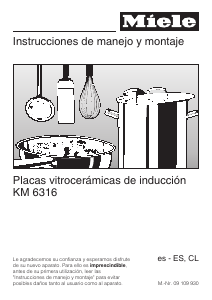Manual de uso Miele KM 6316 Placa
