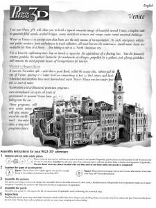 Manual Puzz3D Venice Puzzle 3D