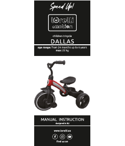 Kullanım kılavuzu Lorelli Dallas Üç tekerlekli bisiklet