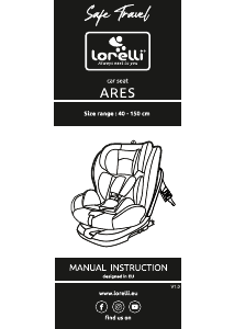 Руководство Lorelli Ares Isofix Автомобильное кресло