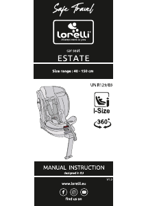 Használati útmutató Lorelli Estate Isofix Autósülés