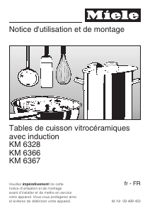 Mode d’emploi Miele KM 6328 Table de cuisson