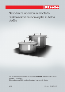 Priročnik Miele KM 6328-1 Grelna plošča