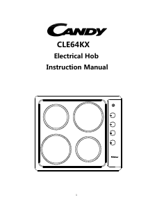 Handleiding Candy CLE64KX Kookplaat