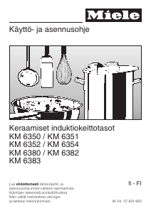 Käyttöohje Miele KM 6350 Keittotaso