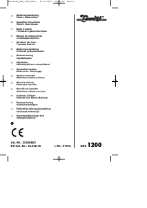Manual de uso Gardol GEE 1200 Cortacésped