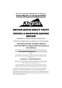 Manual Khyam Tourer 400 Plus Tent