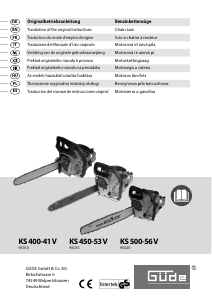 Instrukcja Güde KS 500-56 V Piła łańcuchowa