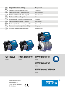 Manual Güde HWW 1400.3 VF INOX Garden Pump