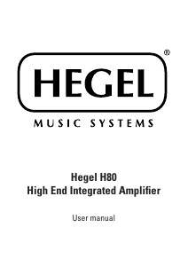 Handleiding Hegel H80 Versterker