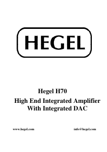 Handleiding Hegel H70 Versterker