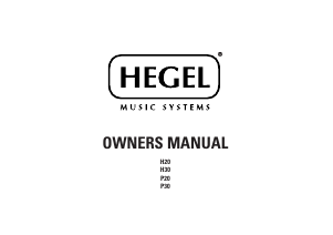 Manual Hegel P20 Amplifier