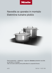 Priročnik Miele KM 6523 FL Grelna plošča