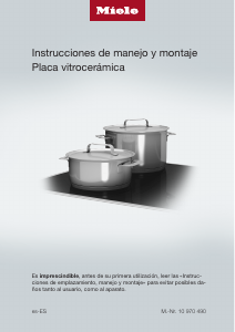 Manual de uso Miele KM 6523 FL Placa