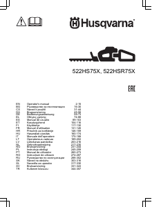 Manual de uso Husqvarna 522HSR75X Tijeras cortasetos