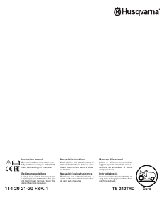 Manual de uso Husqvarna TS 242TXD Cortacésped