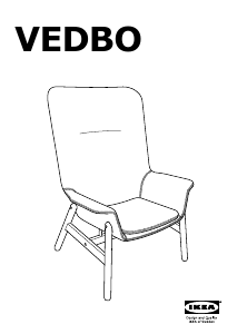 Manuál IKEA VEDBO (80x68x108) Křeslo