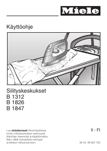 Käyttöohje Miele B 1312 Silitysjärjestelmä