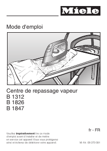 Mode d’emploi Miele B 1312 Système de repassage