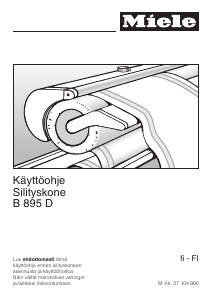 Käyttöohje Miele B 895 D Mankeli