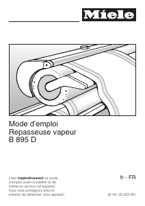 Mode d’emploi Miele B 895 D Appareil à repasser
