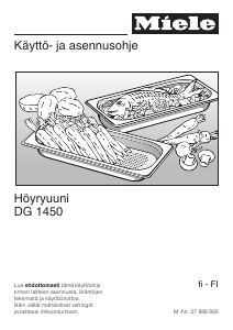Käyttöohje Miele DG 1450 Uuni