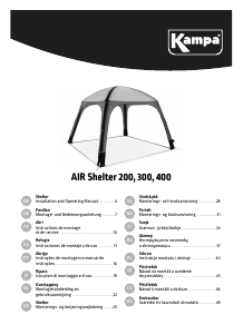 Mode d’emploi Kampa Air Shelter 400 Tente
