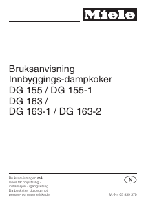Bruksanvisning Miele DG 163-2 Ovn