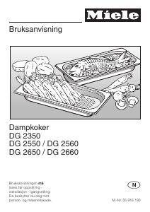 Bruksanvisning Miele DG 2650 Ovn