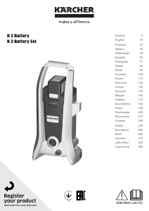 Mode d’emploi Kärcher K2 Battery Nettoyeur haute pression