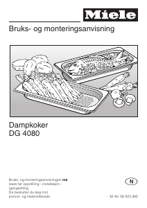 Bruksanvisning Miele DG 4080 Ovn