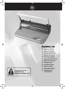 Manuale GBC MultiBind 208 Rilegatrice