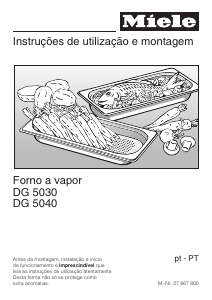 Manual Miele DG 5040 Forno