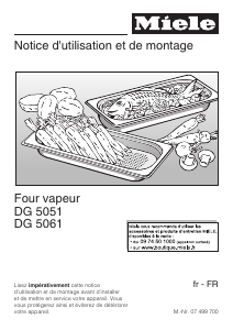 Mode d’emploi Miele DG 5061 Four