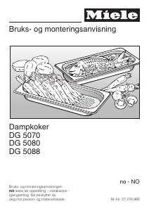 Bruksanvisning Miele DG 5080 Ovn