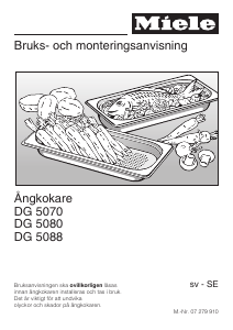 Bruksanvisning Miele DG 5080 Ugn