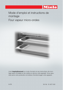 Mode d’emploi Miele DGM 6805 Four