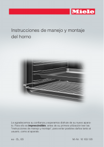 Manual de uso Miele H 2601 B Horno