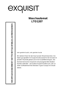 Bedienungsanleitung Exquisit LTO 1207 Waschmaschine