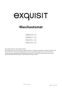 Bedienungsanleitung Exquisit WM 6812-10 Waschmaschine