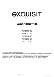 Bedienungsanleitung Exquisit WM 7314-10 Waschmaschine