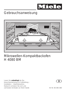 Bedienungsanleitung Miele H 4080 BM Backofen